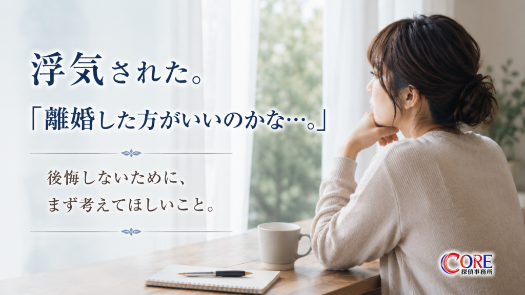 浮気されたあと離婚するか悩む女性