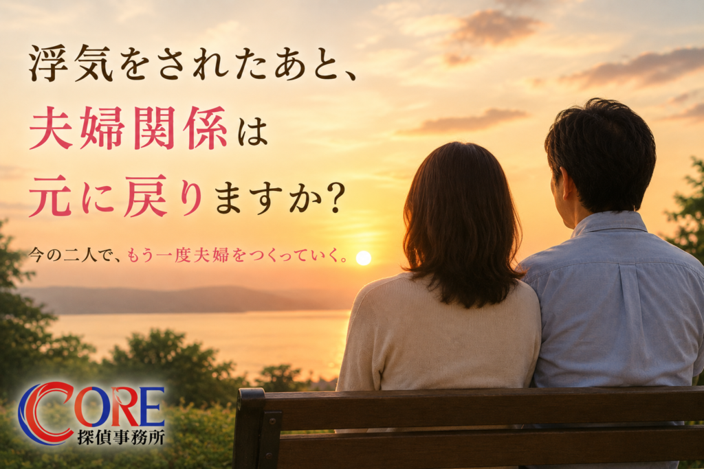 浮気をされたあと夫婦関係の修復を考える夫婦