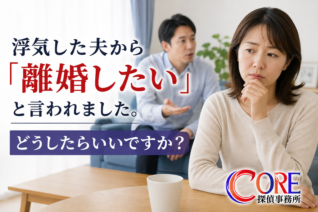 浮気した夫から離婚したいと言われ戸惑う妻