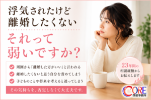 浮気されたけど離婚したくないと悩む女性