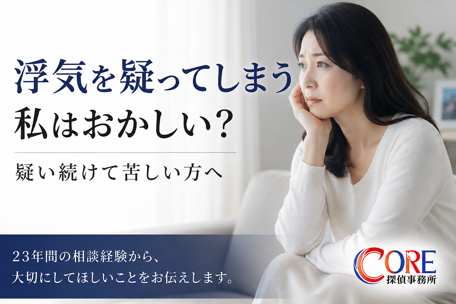 昔の手紙を見つめながら夫の浮気への不安を抱える女性のイメージ
