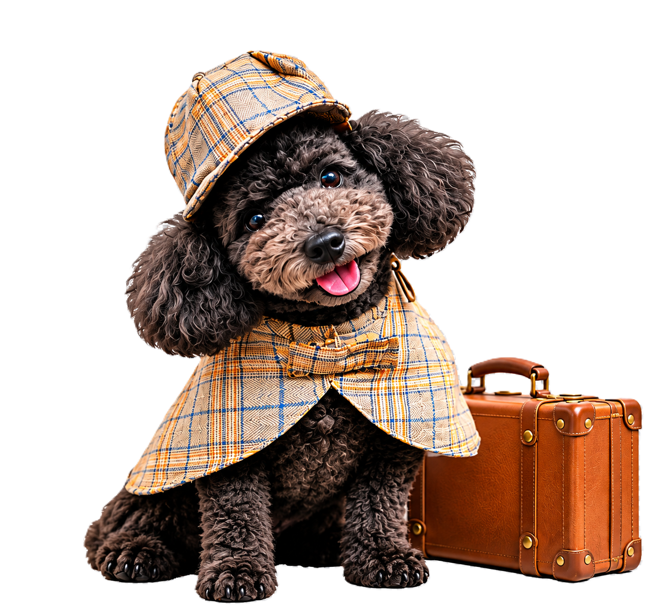 旅行鞄と探偵スタイルのまめすけ