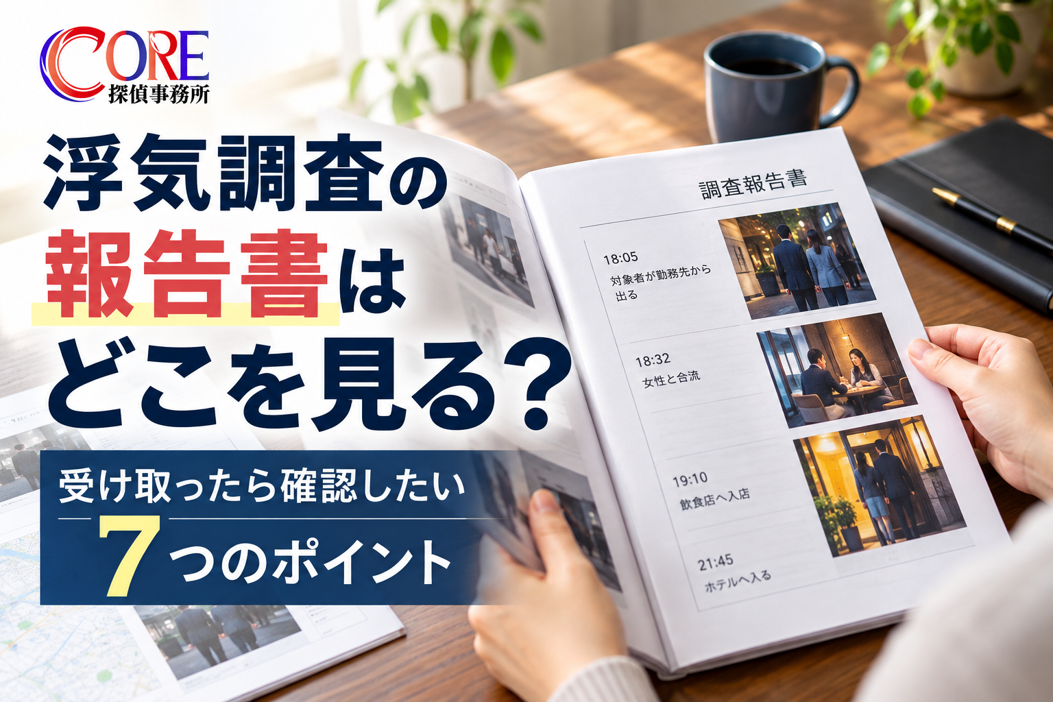 浮気調査の報告書を受け取った後に確認したい7つのポイント
